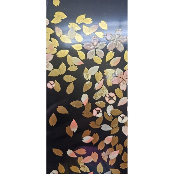 Vtg Japanese Lacquerware Maki-e Stationery Document Jewelry Box Floral Design - Picture 4 of 16